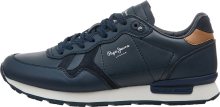 Pepe Jeans Tenisky \'BRITT\' námořnická modř / hnědá / bílá