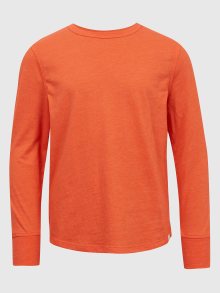 Oranžové dětské tričko s dlouhým rukávem GAP  - 104-110
