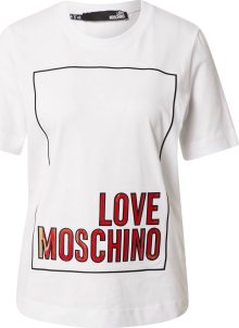 Love Moschino Tričko červená / černá / bílá