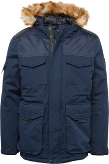 BURTON MENSWEAR LONDON Zimní bunda nažloutlá / námořnická modř