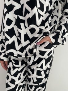 Dámské pyžamo YI2822599 černá/bílá - DKNY černá/bílá XL