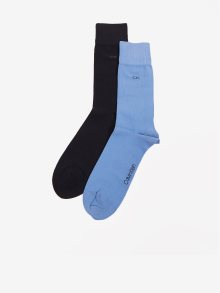 Dva páry pánských ponožek v černé a modré barvě Calvin Klein - 43-46