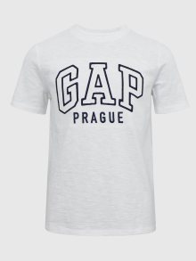 Bílé dětské tričko GAP Prague    - 104-110