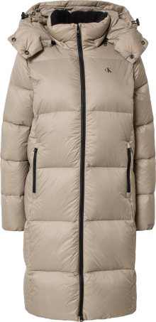 Calvin Klein Jeans Zimní kabát šedobéžová