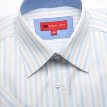 Willsoor Pánská košile WR Slim Fit s krátkým rukávem(výška 176/182) 1167