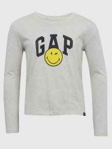 Světle šedé holčičí tričko GAP & Smiley®  - 104-110