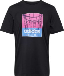 ADIDAS PERFORMANCE Funkční tričko kouřově modrá / růžová / černá / bílá