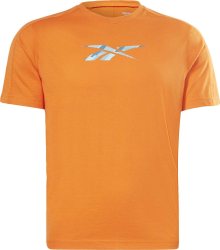 Reebok Sport Funkční tričko marine modrá / světlemodrá / tmavě oranžová