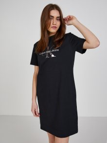 Černé dámské šaty s potiskem Calvin Klein - S