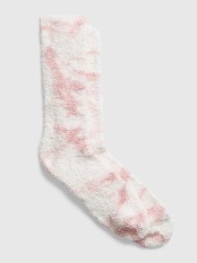 Růžovo-bílé hřejivé ponožky s batikou GAP - 38-39