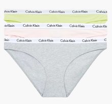 Dámské kalhotky Calvin Klein QD3588E 13X 3 KUSY | šedá | XS