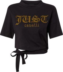 Just Cavalli Tričko zlatě žlutá / černá