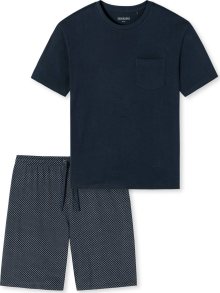SCHIESSER Pyžamo krátké \'Ebony\' námořnická modř / noční modrá / offwhite