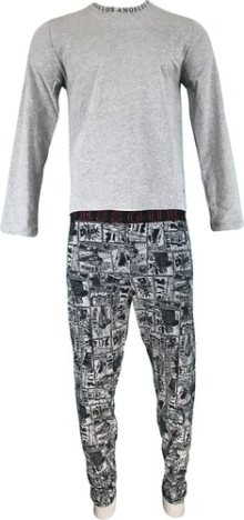 Pánské pyžamo GUESS U91X02 | šedá | S
