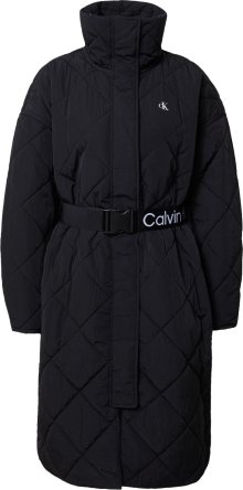 Calvin Klein Jeans Zimní kabát černá / bílá