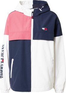 Tommy Jeans Přechodná bunda \'Chicago\' noční modrá / růžová / červená / bílá
