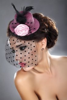 LivCo Corsetti Fashion Mini Top Hat Model 19 Pink OS