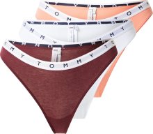 Tommy Hilfiger Underwear Tanga mandarinkoná / červenofialová / černá / bílá