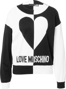 Love Moschino Svetr černá / bílá