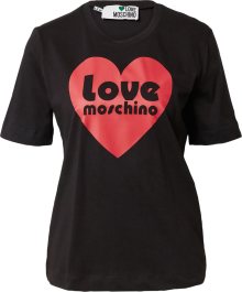 Love Moschino Tričko červená / černá