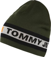 Tommy Jeans Čepice olivová / oranžová / černá / bílá