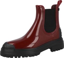 LEMON JELLY Chelsea boty rubínově červená / černá