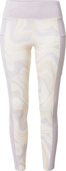 ASICS Sportovní kalhoty bledě fialová / oranžová / bílá