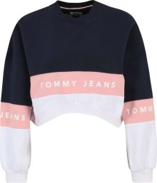 Tommy Remixed Mikina námořnická modř / pastelově růžová / přírodní bílá