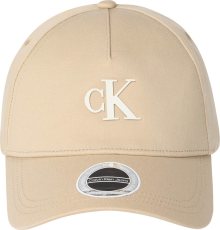 Calvin Klein Jeans Kšiltovka béžová / bílá