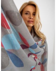 Dámský komín s potiskem z viskózy ANNA šedý 