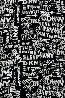 Dámská dlouhá noční košile s ramínky YI3622629 002 černá-potisk - DKNY