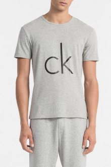 Calvin Klein šedé pánské tričko S/S Crew Neck - XL