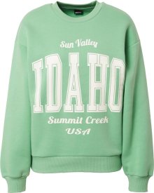 Gina Tricot Mikina \'Riley\' světle zelená / přírodní bílá