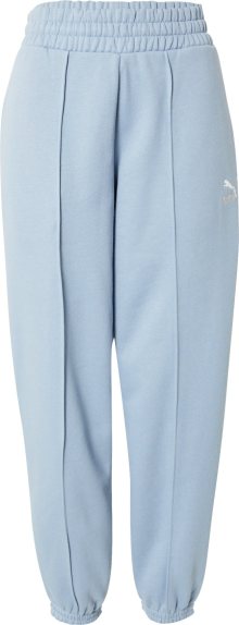 PUMA Kalhoty pastelová modrá / bílá