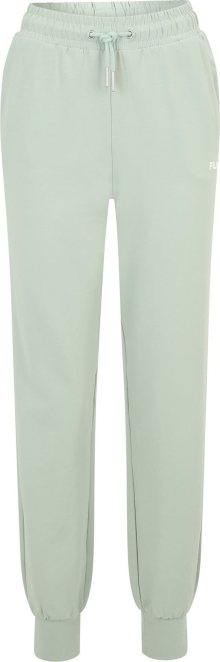 FILA Sportovní kalhoty pastelově zelená / bílá