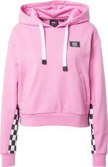 VANS Mikina \'BOOM BOOM CHECK IT\' světle růžová / černá / bílá