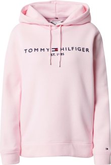TOMMY HILFIGER Mikina námořnická modř / pastelově růžová / červená / bílá