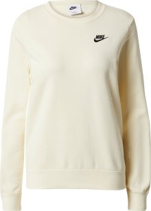 Nike Sportswear Sportovní mikina béžová / černá