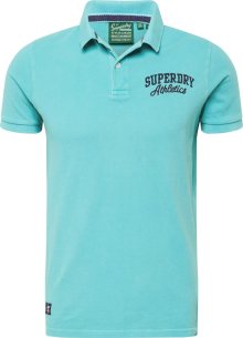 Superdry Tričko námořnická modř / aqua modrá