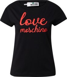 Love Moschino Tričko \'CORSIVO\' grenadina / černá