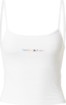 Tommy Jeans Top světlemodrá / žlutá / tmavě zelená / bílá