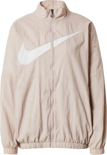 Nike Sportswear Přechodná bunda šedobéžová / bílá