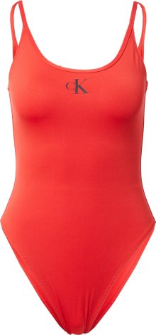 Calvin Klein Swimwear Plavky červená / černá