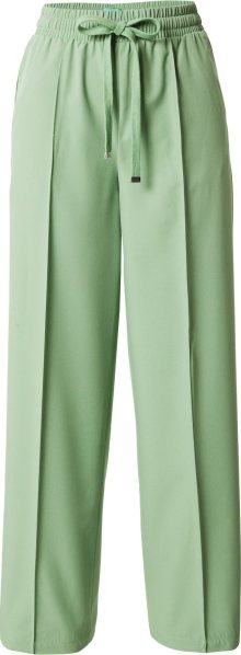 UNITED COLORS OF BENETTON Kalhoty se sklady v pase pastelově zelená
