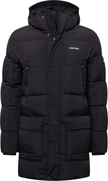 Calvin Klein Zimní bunda černá / bílá