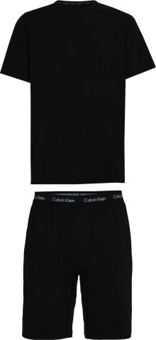 Calvin Klein Underwear Pyžamo krátké černá / bílá