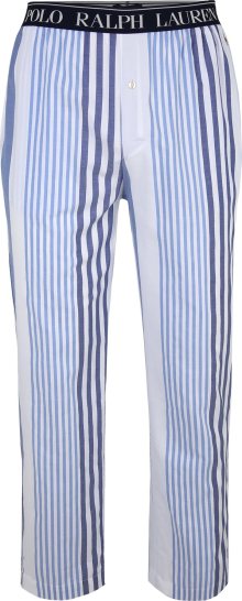 Polo Ralph Lauren Pyžamové kalhoty modrá / marine modrá / černá / offwhite
