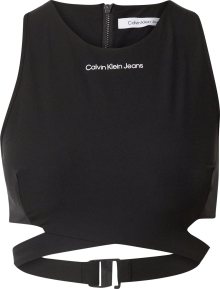 Calvin Klein Jeans Top černá / bílá