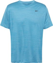 Reebok Sport Funkční tričko modrý melír / černá