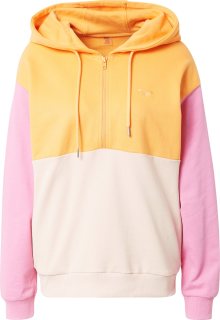 ROXY Sportovní mikina pastelově oranžová / jasně oranžová / světle růžová
